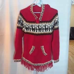 NWOT Alpaca Sweater with Hoodie